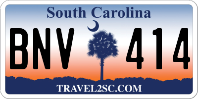SC license plate BNV414