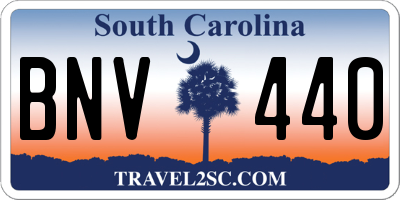 SC license plate BNV440