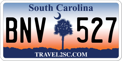 SC license plate BNV527