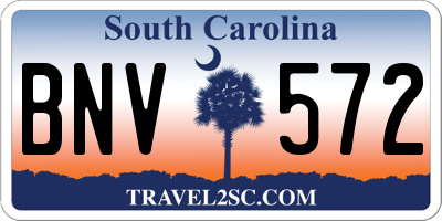 SC license plate BNV572