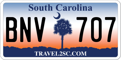 SC license plate BNV707