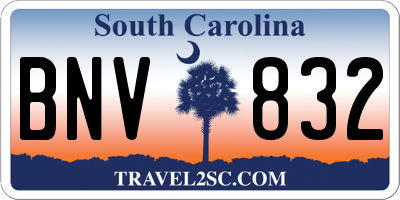 SC license plate BNV832