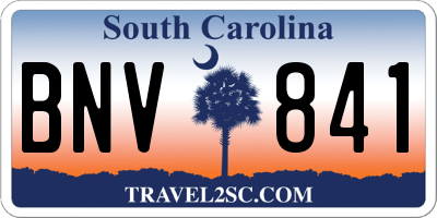 SC license plate BNV841