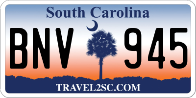 SC license plate BNV945