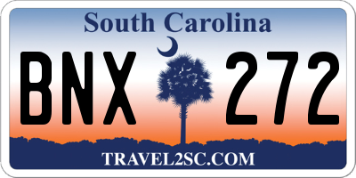 SC license plate BNX272