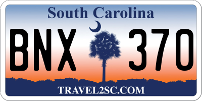 SC license plate BNX370
