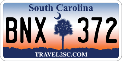 SC license plate BNX372