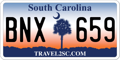SC license plate BNX659