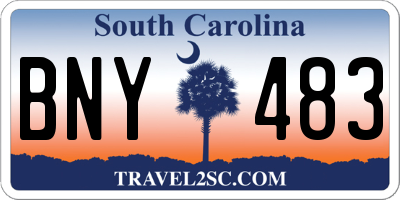 SC license plate BNY483