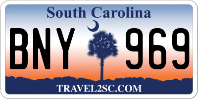 SC license plate BNY969