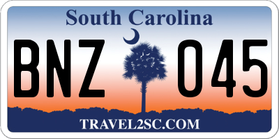 SC license plate BNZ045