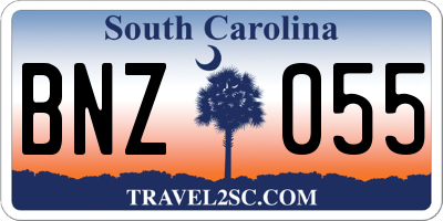 SC license plate BNZ055
