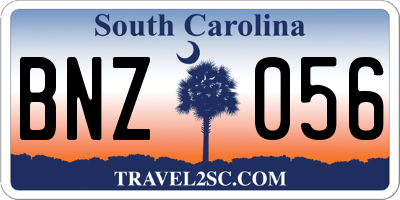 SC license plate BNZ056