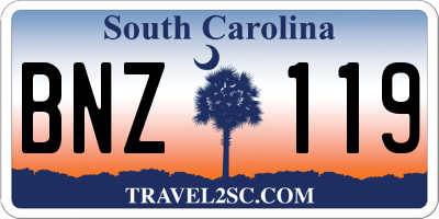 SC license plate BNZ119