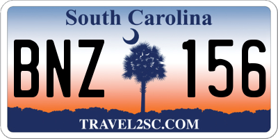 SC license plate BNZ156