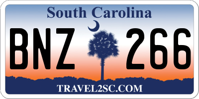SC license plate BNZ266