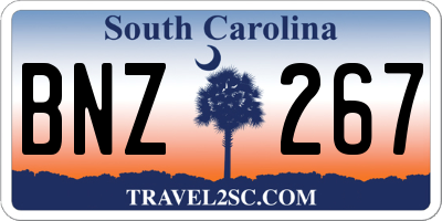 SC license plate BNZ267