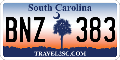 SC license plate BNZ383