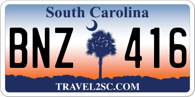 SC license plate BNZ416