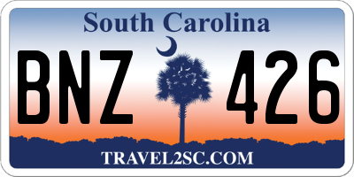 SC license plate BNZ426
