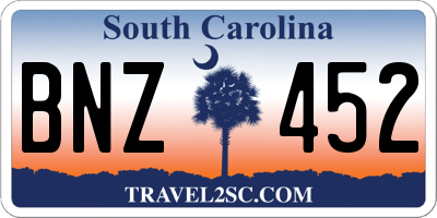 SC license plate BNZ452