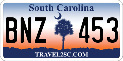 SC license plate BNZ453