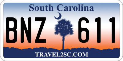SC license plate BNZ611