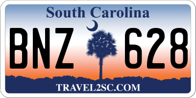 SC license plate BNZ628