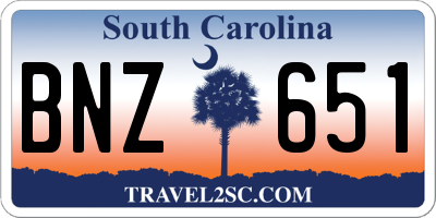 SC license plate BNZ651