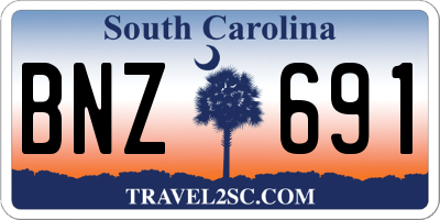 SC license plate BNZ691