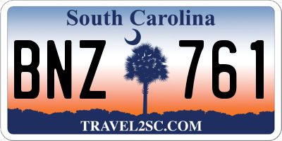 SC license plate BNZ761