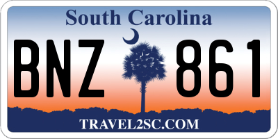 SC license plate BNZ861