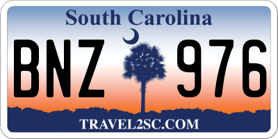 SC license plate BNZ976