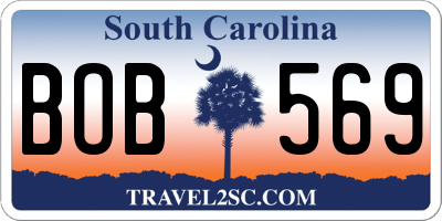 SC license plate BOB569