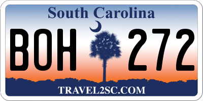 SC license plate BOH272