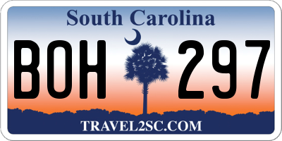 SC license plate BOH297