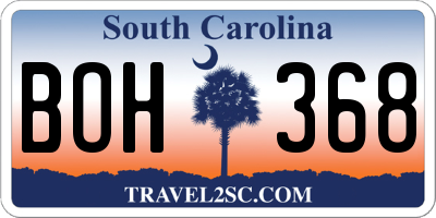 SC license plate BOH368