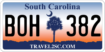 SC license plate BOH382