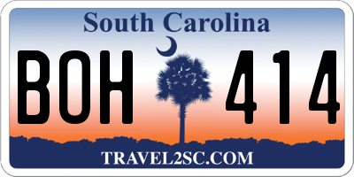 SC license plate BOH414