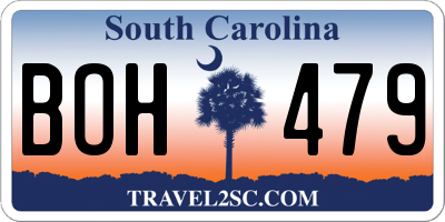 SC license plate BOH479