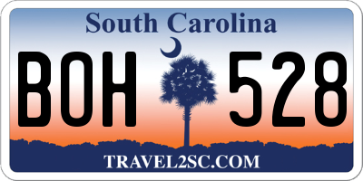 SC license plate BOH528