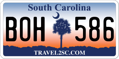 SC license plate BOH586