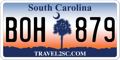 SC license plate BOH879