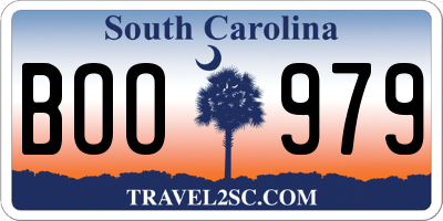 SC license plate BOO979