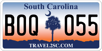 SC license plate BOQ055