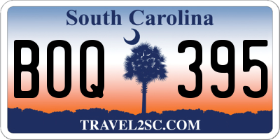 SC license plate BOQ395
