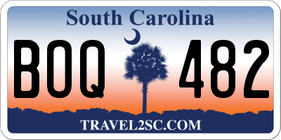 SC license plate BOQ482