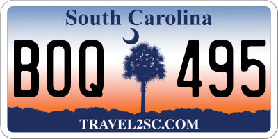 SC license plate BOQ495