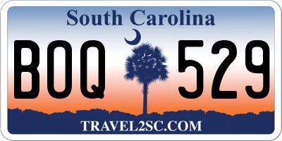 SC license plate BOQ529