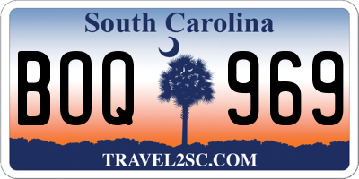 SC license plate BOQ969